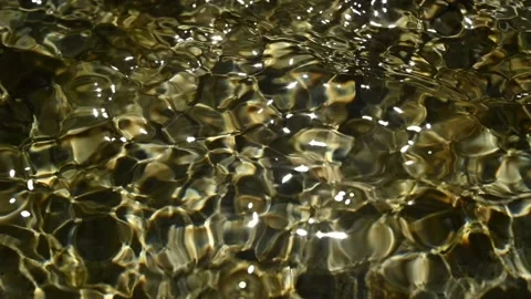 Sunlight reflections and effects of the water in a riverbed (slow motion) Stock-Footage 211746109