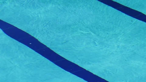 Sunlight Reflections Dancing on Swimming Pool Floor Stock Footage 332249786
