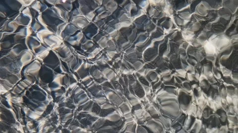 Sunlight reflections on dark rippling water surface Stock-Footage 312902715