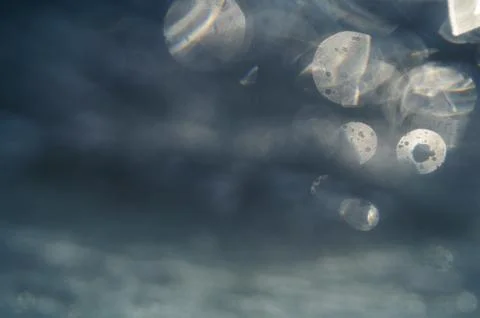 Sunlight reflections on ocean surface Stock Photos