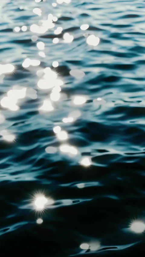 The Sunlight Reflections on a Tranquil Water Surface Create a Beautiful, Dr.. Stock Footage 300718930