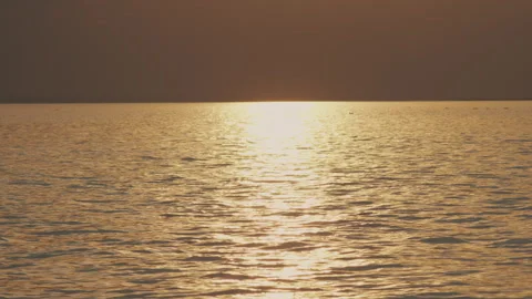 Sunlight on the river at sunset Stock Footage 244077152