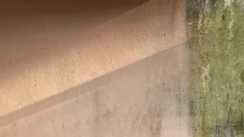 Sunlight shadow drops on old concrete wall or dirty cement floor Stock Footage 156659092