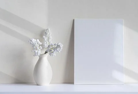 Sunlight with shadows and lines on blank canvas or sheet Stock Photos