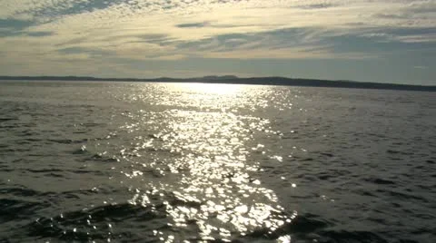 Sunlight Shimmering On Ocean Stock Footage 11855849