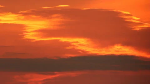 Sunlight shine in evening clouds Stock Footage 122109300