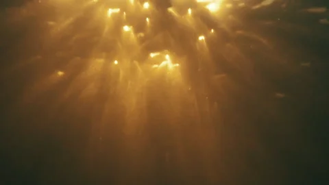 Sunlight shining down from the surface Video stock 142907173