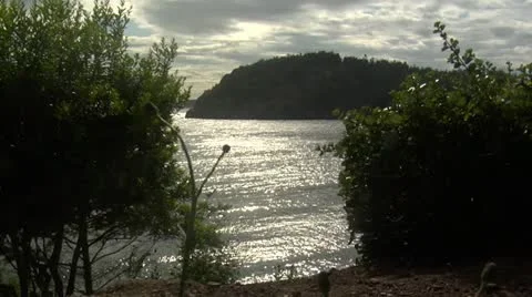 Sunlight Shining Off Ocean Stock Footage 11856108