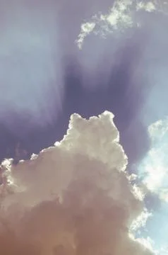 Sunlight Shining Through The Cloud. Stock Photos