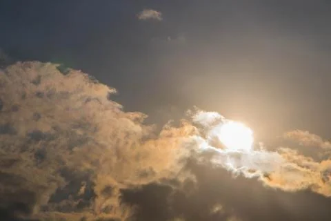Sunlight shining through the clouds. Stock Photos