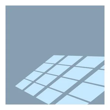 Sunlight shining through panes of a slanted window Illustrazione stock