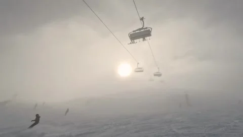 Sunlight shining through the snow Stock Footage 248018194