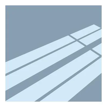 Sunlight shining through window blinds creating abstract geometric shapes Illustrazione stock