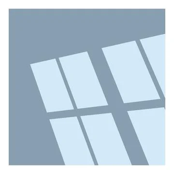 Sunlight is shining through the windows creating geometric pattern on the wall Ilustración de archivo