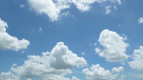 Sunlight Shining on White Clouds with 3D Effect Timelapse Stock-Footage 337412740
