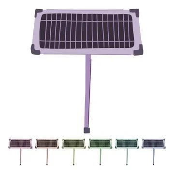 Sunlight solar panels vector cartoon graphic Stock Illustration