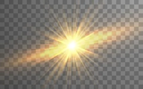 Sunlight special lens flash light effect on transparent background. Effect of Stock Illustration