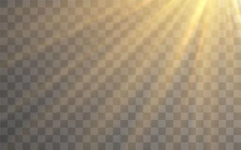 Sunlight special lens flash light effect on transparent background. Effect of Stock Illustration
