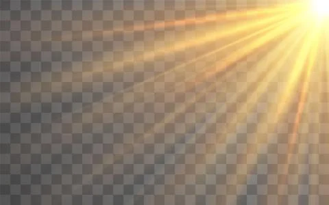 Sunlight special lens flash light effect on transparent background. Effect of Stock Illustration