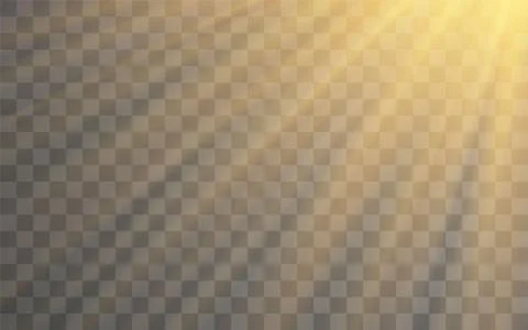Sunlight special lens flash light effect on transparent background. Effect of Stock Illustration