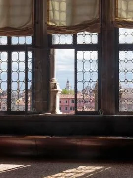 Sunlight streaming in an open window Stock Photos