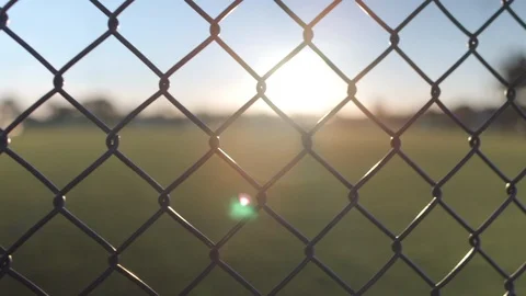 Sunlight Streaming Through Fence Stock Footage 87004955