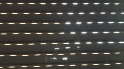 Sunlight Streaming Through Venetian Blinds Creating Horizontal Lines And Flare Stock Footage 346764885