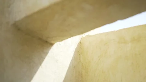 Sunlight streaming through the walls of a typical Arabic Bahraini house Stock Footage 244530342