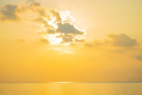 The sunlight from the Sun in the sea Stock Photos