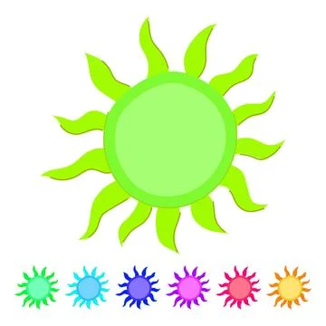 Sunlight sun vector cartoon graphic Stock Illustration