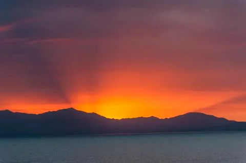 Sunlight at the sunrise Foto stock