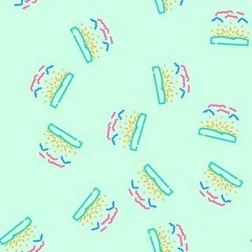Sunlight sunrise sun summer vector seamless pattern イラスト素材