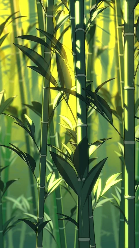 Sunlight Through Bamboo Forest – Peaceful Nature Loop 4K Stock Footage 337316913