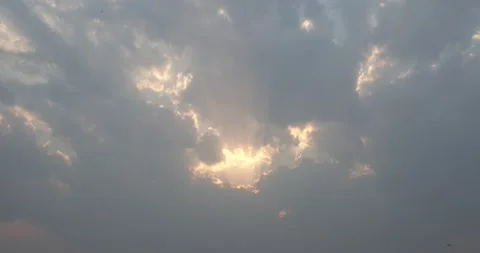 Sunlight through the clouds Stock Footage