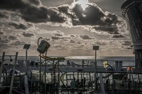 Sunlight through the clouds Foto stock