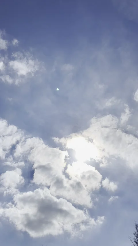 Sunlight Through Dramatic Clouds Vertical Sky Видео 344883595