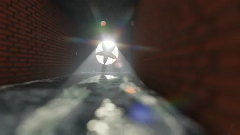 Sunlight through a fan in a sewer. Stock Footage 139405687