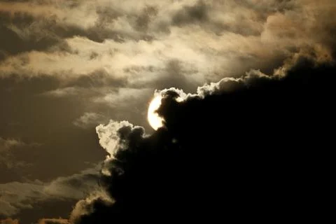 Sunlight Through Storm Clouds Stock Photos