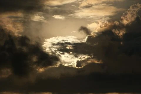 Sunlight Through Storm Clouds Foto stock