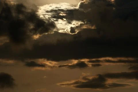 Sunlight Through Storm Clouds Stock-Fotos