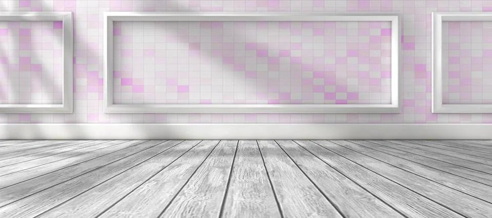 Sunlight through the window and interior room home background Stock Illustration