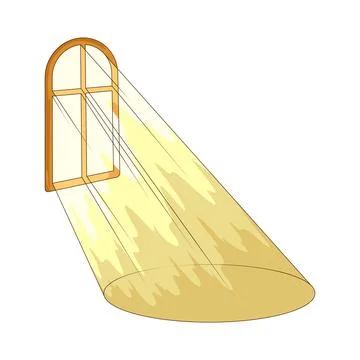 Sunlight Through Window illustration Stock Illustration