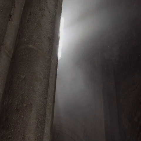 Sunlight through window in an old building Stock Footage 69405274