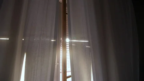 Sunlight through the window. Slow motion. Stock Footage 122990251