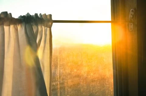 Sunlight through window in train Fotos Stock