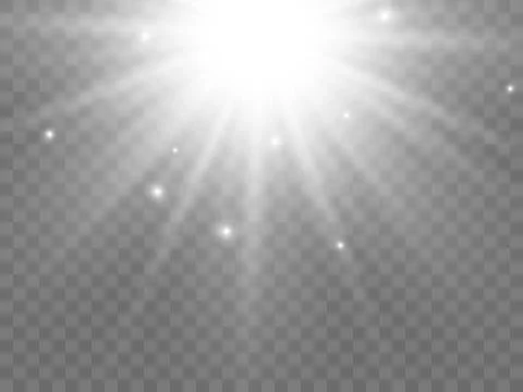 Sunlight on a transparent background Stock Illustration