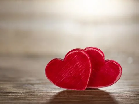 Sunlight with two hearts Stock Photos