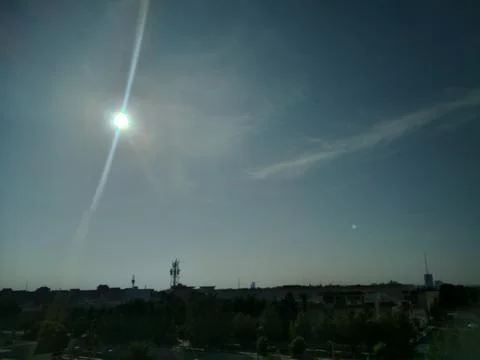 The sunlight view in the sky Stock Photos