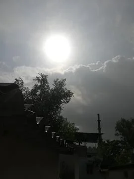 The sunlight view in the sky Stock Photos