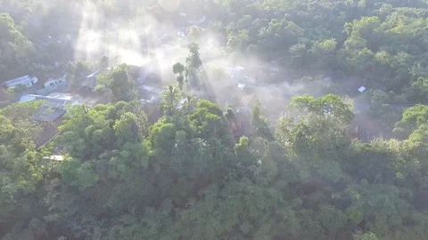 Sunlight Villages Stock Footage 129981729